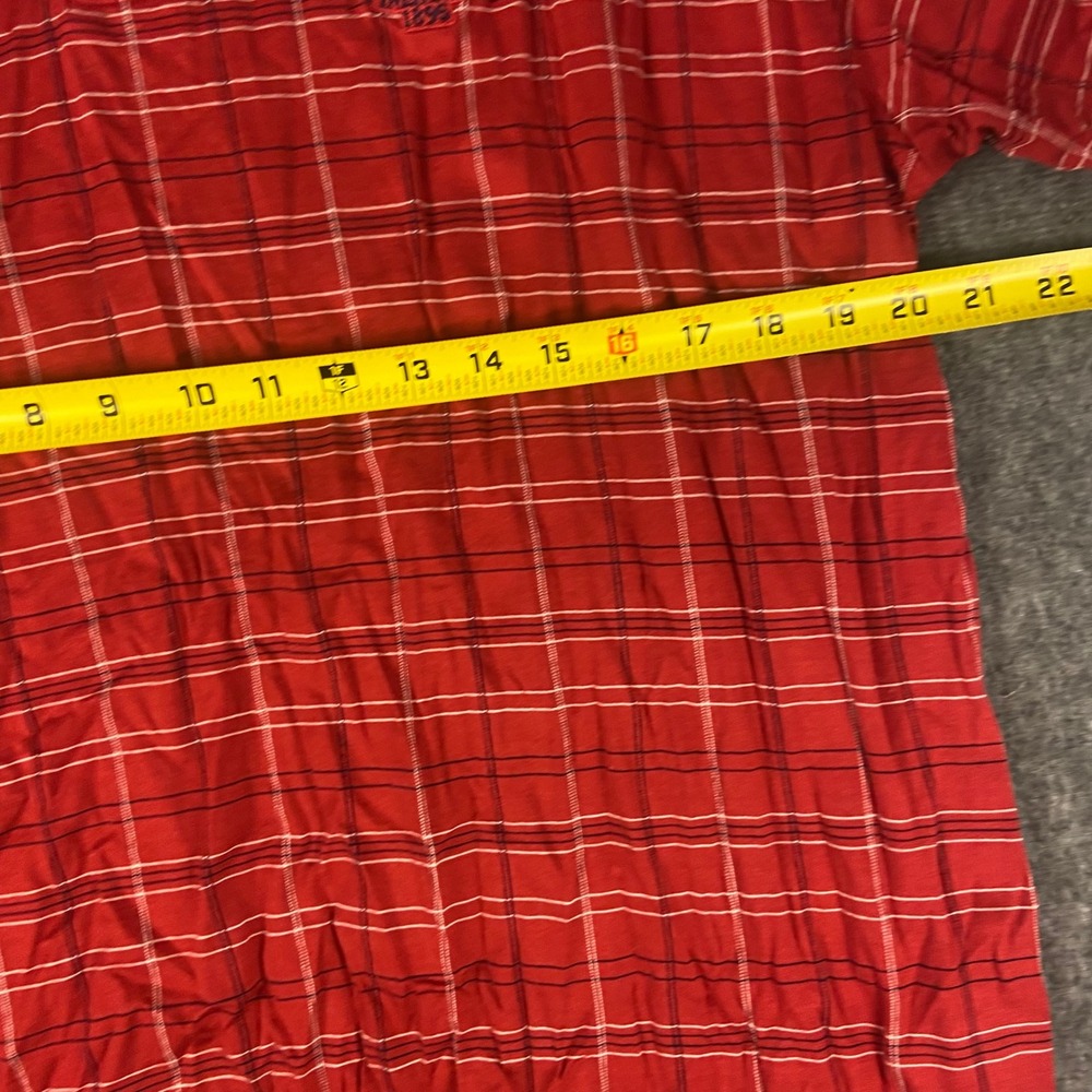 Pinehurst Collection Men's Red Plaid Golf Polo Shirt Large - Picture 8 of 9